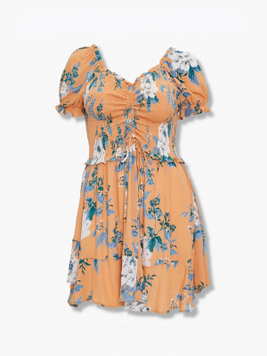 Plus Size Floral Print Dress