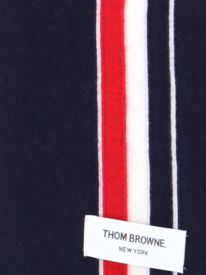 Thom Browne Rwb Stripe Knitted Scarf