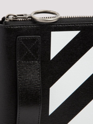 Off-white Diagonal Striped Wallet