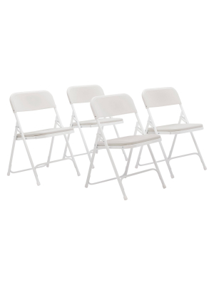 Set Of 4 Premium Resin Plastic Folding Chairs - Hampton Collection