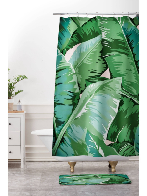 Gale Switzer Banana Leaf Grandeur Bath Mat Green - Deny Designs