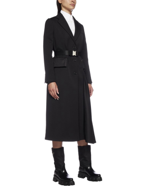 Prada Belted Single Breasted Coat