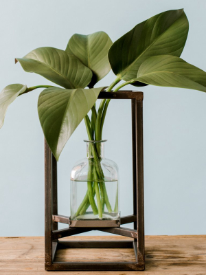 Metal Framed Vase