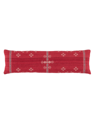 Jaipur Living Katara Tribal Red/ Gray Down Lumbar Pillow