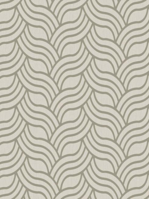 Interlocking Geo Wallpaper In Grey And Silver By York Wallcoverings