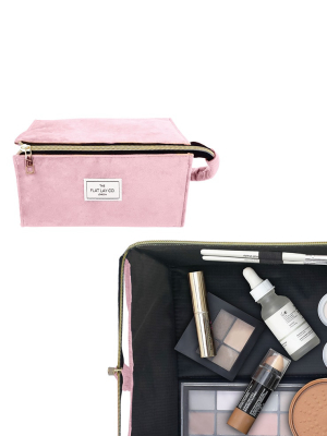 The Flat Lay Co Open Flat Makeup Box Bag Pink...