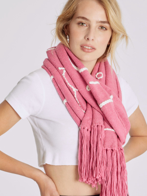 Flirtatious Chain Link Scarf | Doll Pink