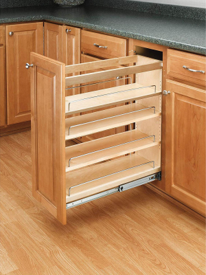 Rev-a-shelf 448-bc-5c 5" Pullout Wood Kitchen Cabinet Organizer Rack, Maple