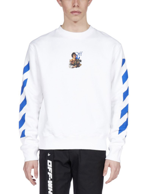 Off-white Caravaggio Boy Marker Crewneck Sweatshirt