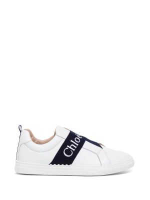 Chloé Kids Logo Tape Sneakers