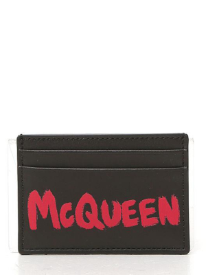 Alexander Mcqueen Graffiti Logo Cardholder