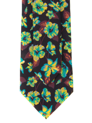 Prada Floral Print Tie