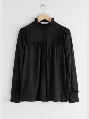 Jacquard Frill Blouse