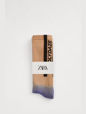 Tie Dye Jacquard Socks