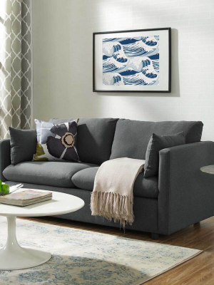 Antonio Upholstered Fabric Sofa Gray