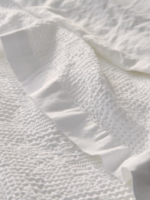 Reyes Waffle Blanket - Alpine White