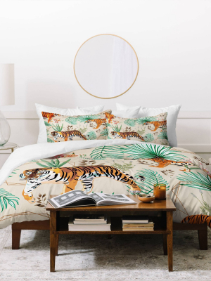 83 Oranges Tropical And Tigers Duvet Set