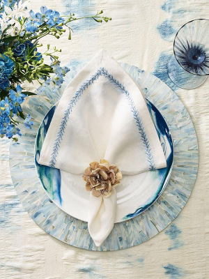 Kim Seybert Tahiti Placemat In Periwinkle - Set Of 4