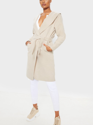 Stone Waterfall Hooded Coat