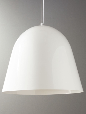 Capitol Large White Bell Pendant Light