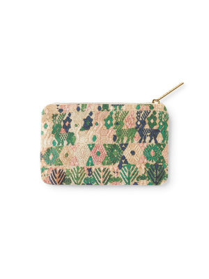 Moss Forest Huipil - Small Zip Pouch