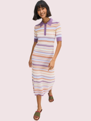 Multi-stripe Polo Knit Dress