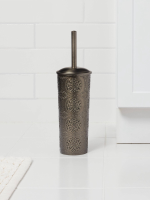 Punched With Embossed Solid Toilet Brush And Holder Set - Opalhouse™