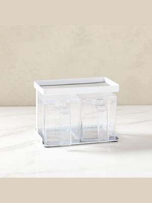 Salt & Sugar Containers With Rack