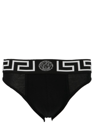 Versace Medusa Motif Embroidered Briefs