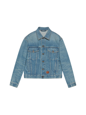 Gucci X Disney Donald Duck Print Denim Jacket