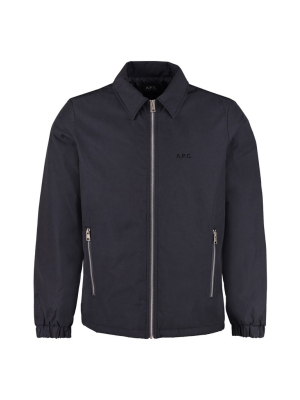 A.p.c. Logo Print Zip-up Jacket