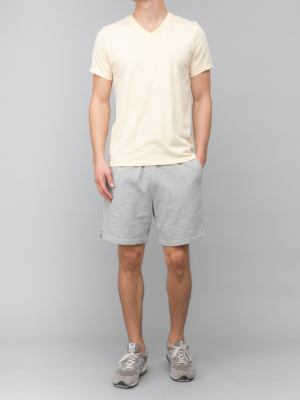 Heather Fleece Sweatshort Heather Grey