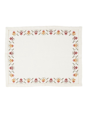 Tulip Embroidered Placemat