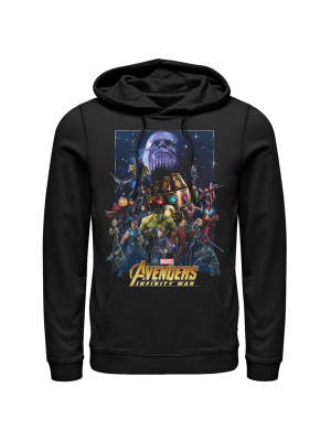 Men's Marvel Avengers: Infinity War Character Collage Pull Over Hoodie