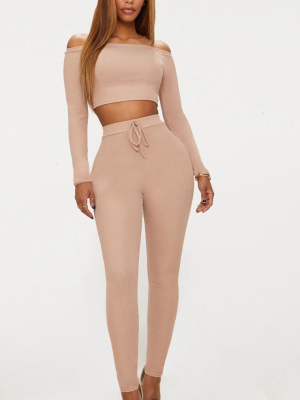 Shape Nude Ribbed High Waist Leggings