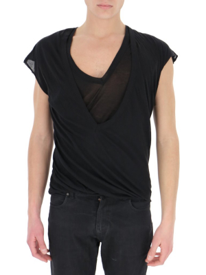 Rick Owens Layered Short Sleeves T-shirt