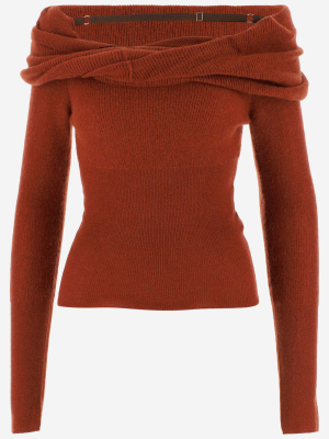 Jacquemus Ascua Off-shoulder Jumper