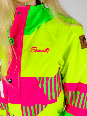 The Cat Track Fever | Womens Neon Yellow Retro Ski Suit