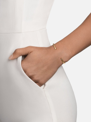 Aire Cuff, Gold Vermeil/off-white