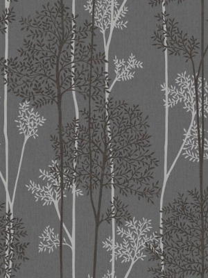 Eternal Wallpaper In Chocolate And Silver From The Innocence Collection By Graham & Brown