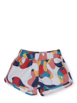 Save The Duck Kids Abstract Print Swim Shorts