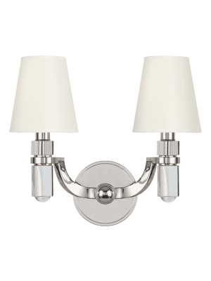 Dayton 2 Light Wall Sconce Polished Nickel