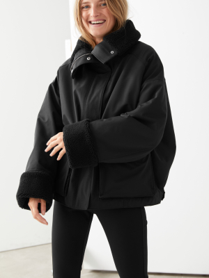 Oversized Boxy Shearling Jacket