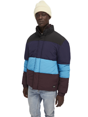 Recycled Color Block Puffer Jacket