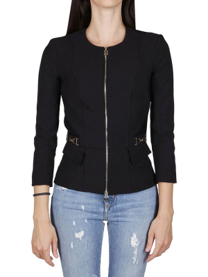 Elisabetta Franchi Horsebit Detail Zipped Jacket