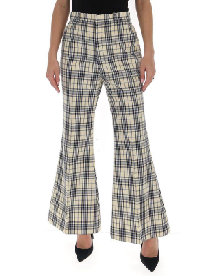 Gucci Checked Wide Leg Pants