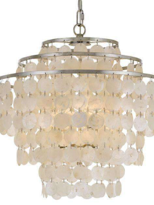 Brielle 4 Light Antique Silver Chandelier