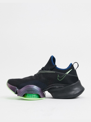 Nike Training Air Zoom Super Rep Sneakers In Black And Lime