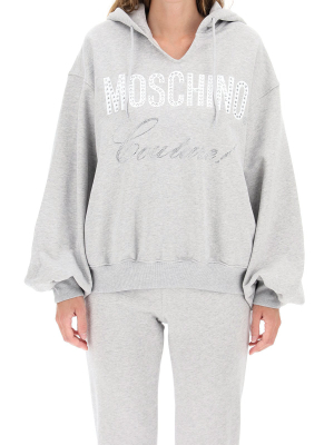 Moschino Couture Logo Embellished Oversized Hoodie