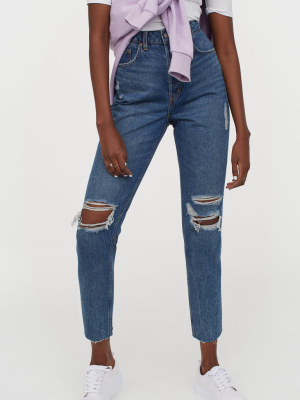 Slim Mom High Ankle Jeans